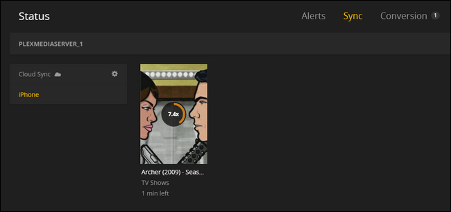Очередь синхронизации: обзор транскодирования и прогресса передачи файлов
