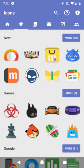 icons on the play store