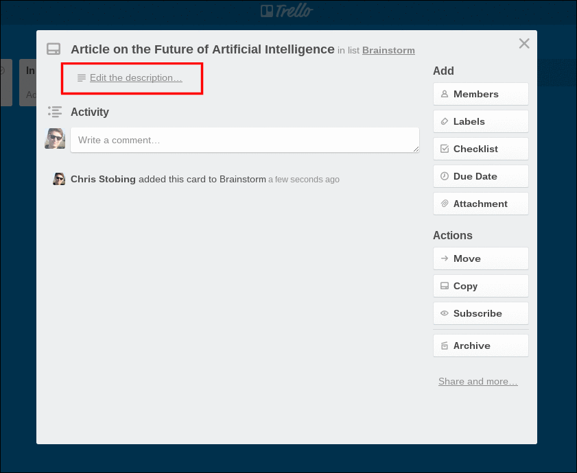 Добавление контрольного списка и заполнение задач