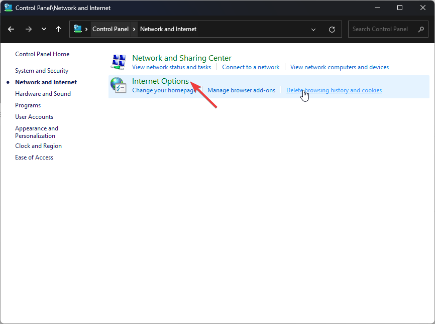 Параметры Интернет — вкладка Дополнительно