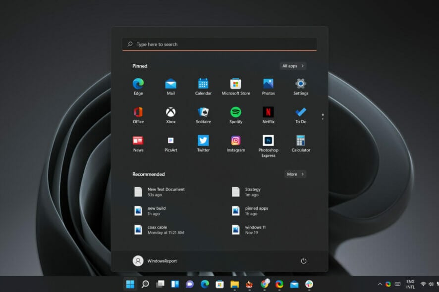 Больше закреплённых плиток в меню Пуск Windows 11