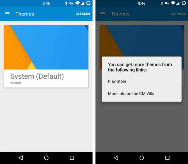 Экран приложения Темы с вариантами стилей