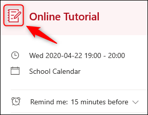 The charm option in the appointment.