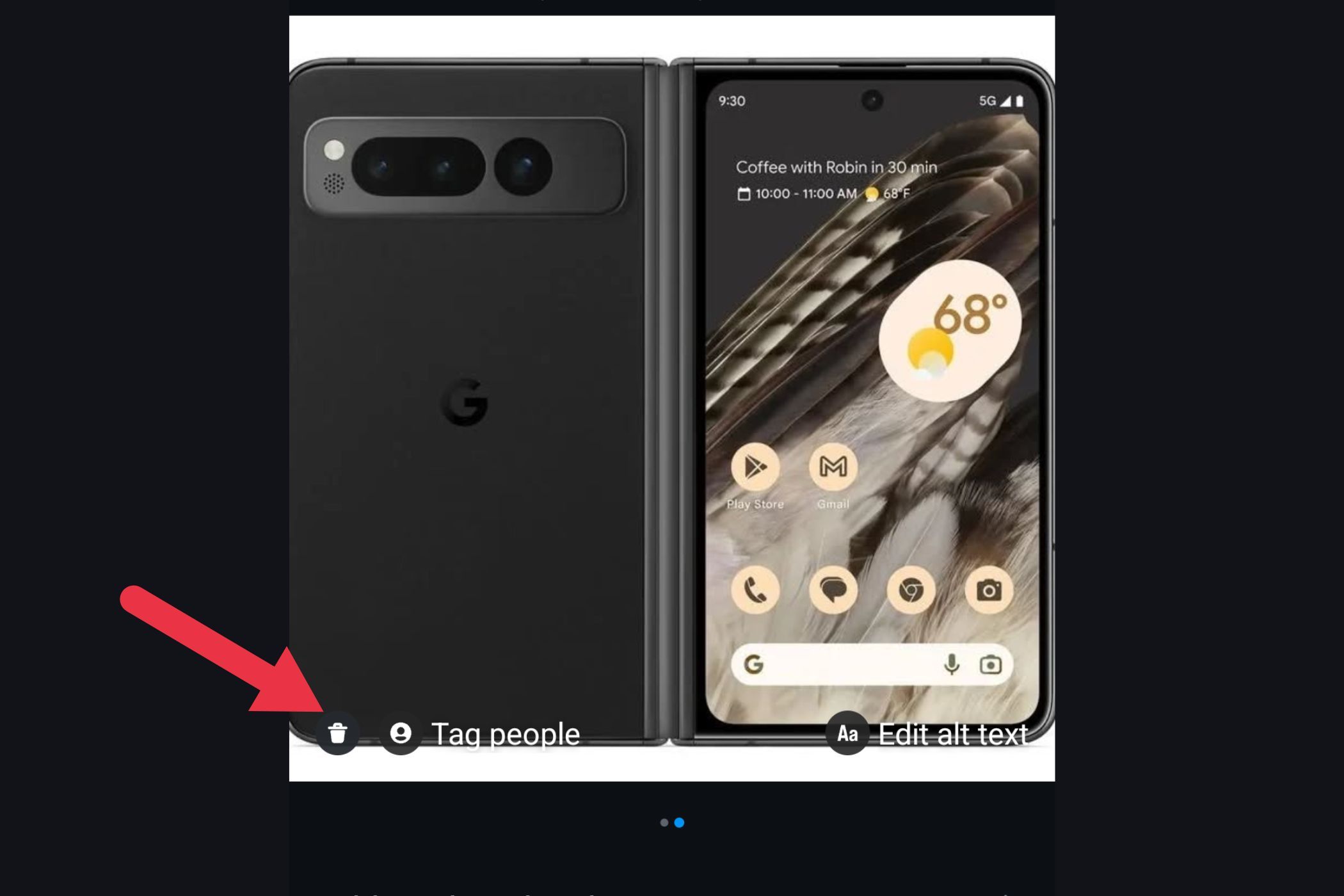 An image showing the trash icon