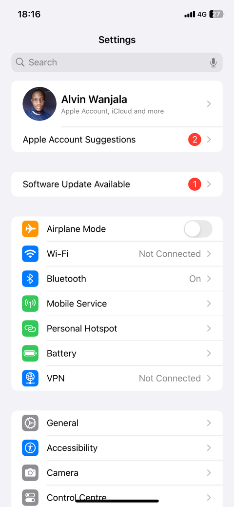Параметры сотовых данных на iPhone