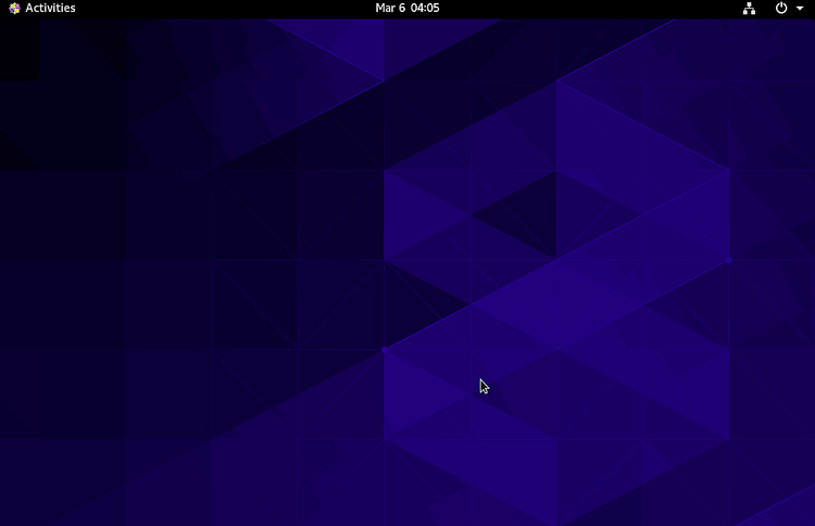 Рабочий стол CentOS, открытый по VNC