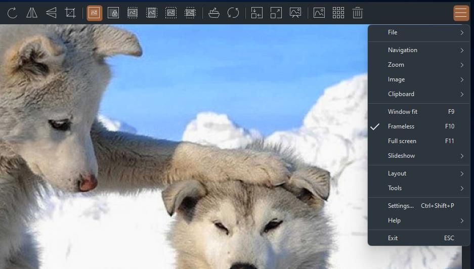 Пункт Меню Файл в ImageGlass