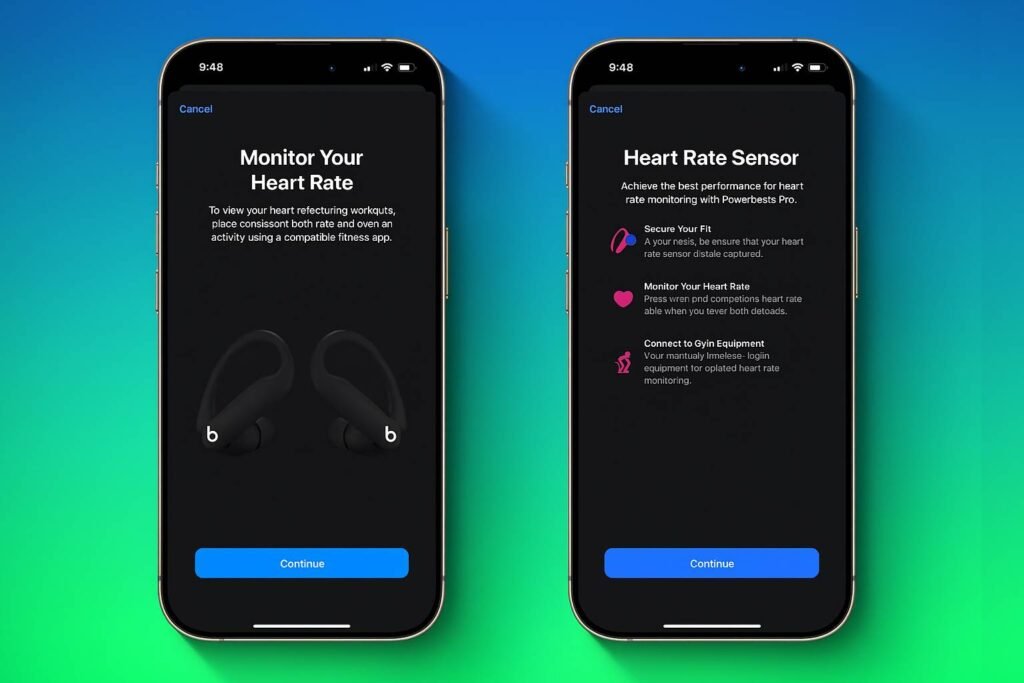 Экран с графиком пульса в приложении «Здоровье» и карточками тренировки