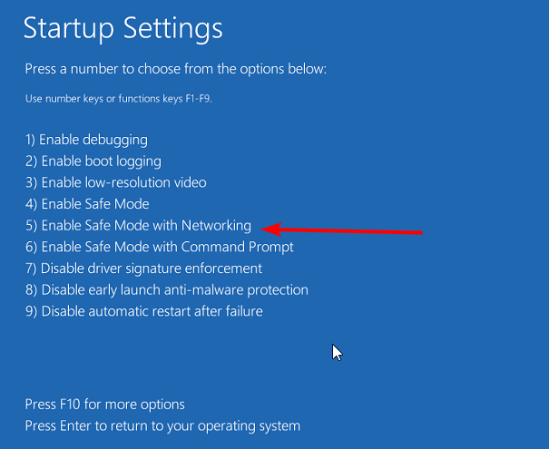 Безопасный режим с сетью
