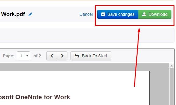 Кнопка сохранения изменений в PDF Buddy