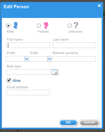 Пример семейной хронологии и отчёта