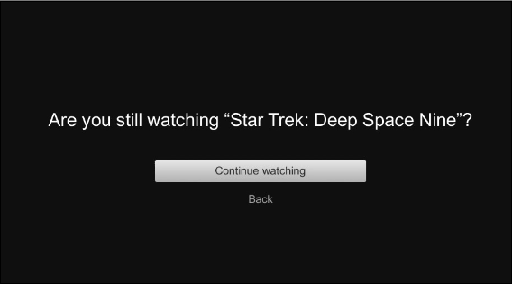 Интерфейс Netflix: список Продолжить просмотр