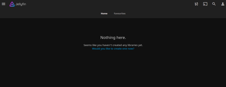 Дашборд Jellyfin после входа