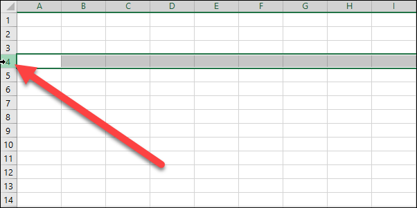 Клик по номеру строки для выделения всей строки