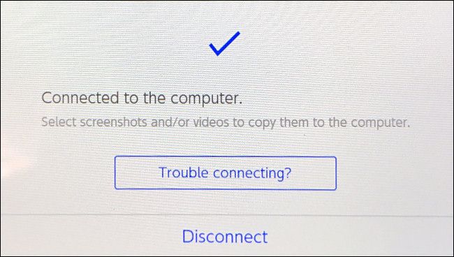 Список папок и файлов Switch в Android File Transfer на Mac