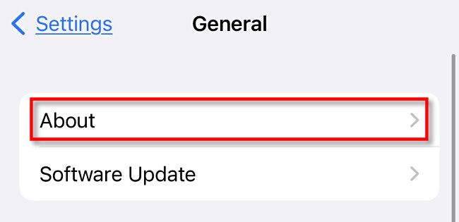 В разделе General (Общие) нажмите About (Об этом устройстве).