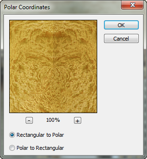 Применение полярных координат — вид результата