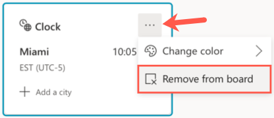 Select Remove From Board