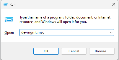 Comando para abrir Gerenciador de Dispositivos