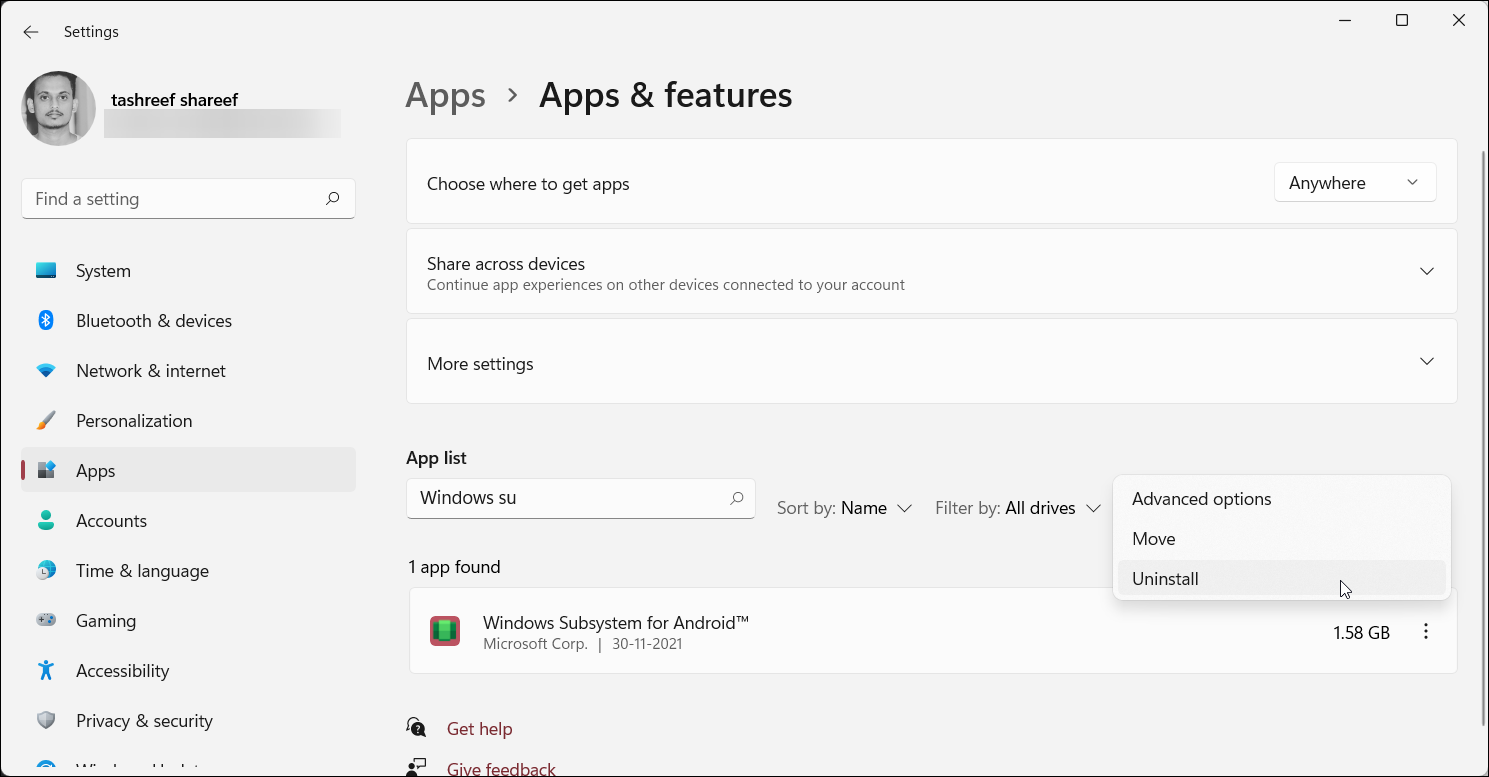 Установить Google Play на Windows 11