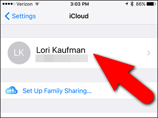 Откройте данные аккаунта Apple ID