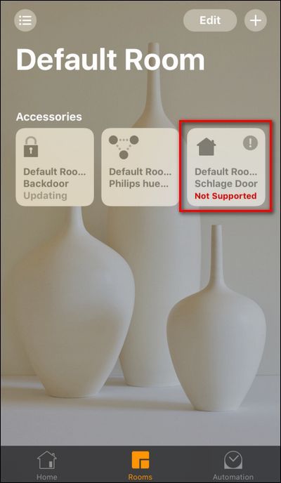 Карточка устройства HomeKit с расширенной информацией