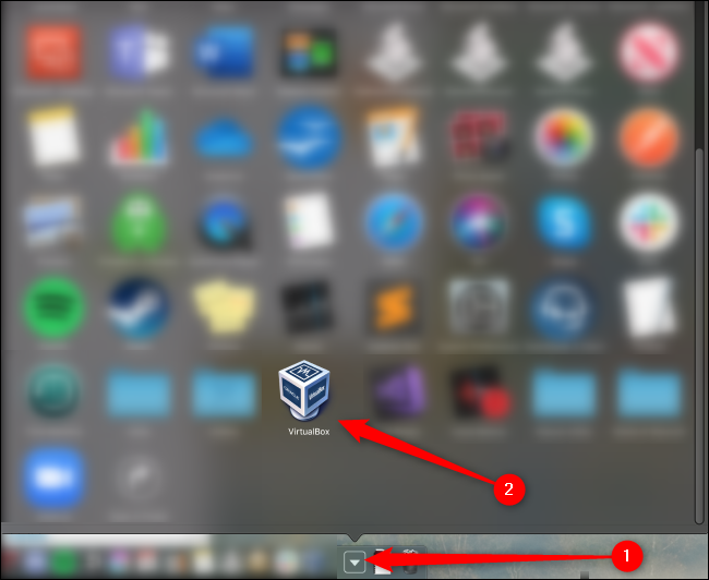VirtualBox в папке Приложения