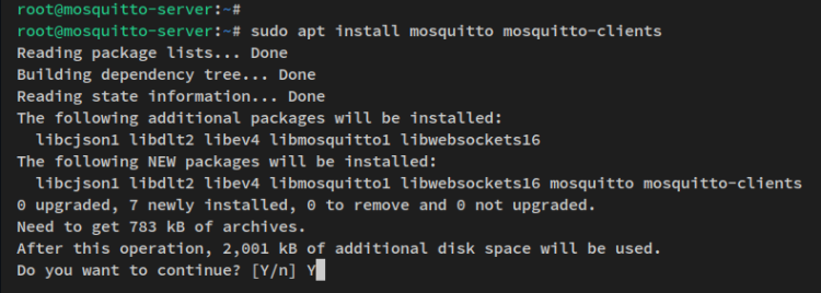 Установка mosquitto