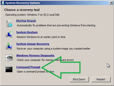 WinPE: выбор инструментов восстановления
