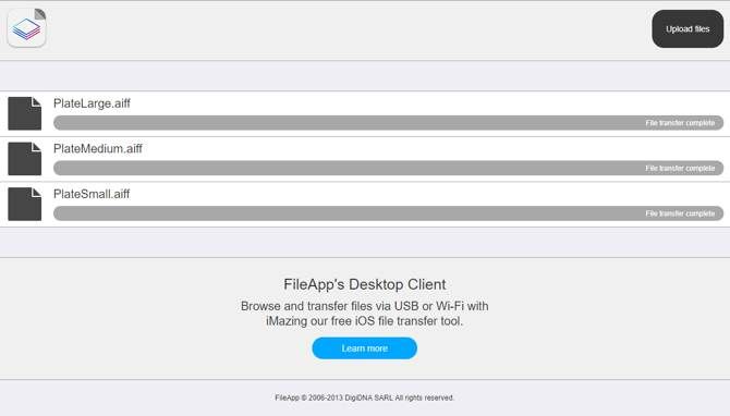 Uploading files to FileApp from the browser
