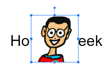 Нажмите изображение, которое хотите переместить в Google Slides.