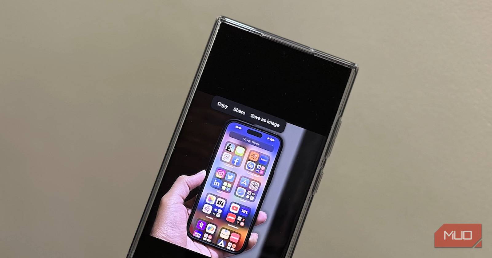 Image Clipper в действии: вырезанный объект отображается в приложении Галерея Samsung