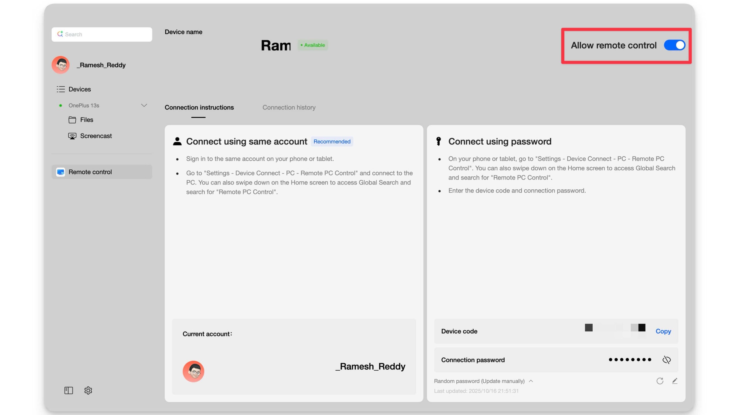 sign into your oneplus account