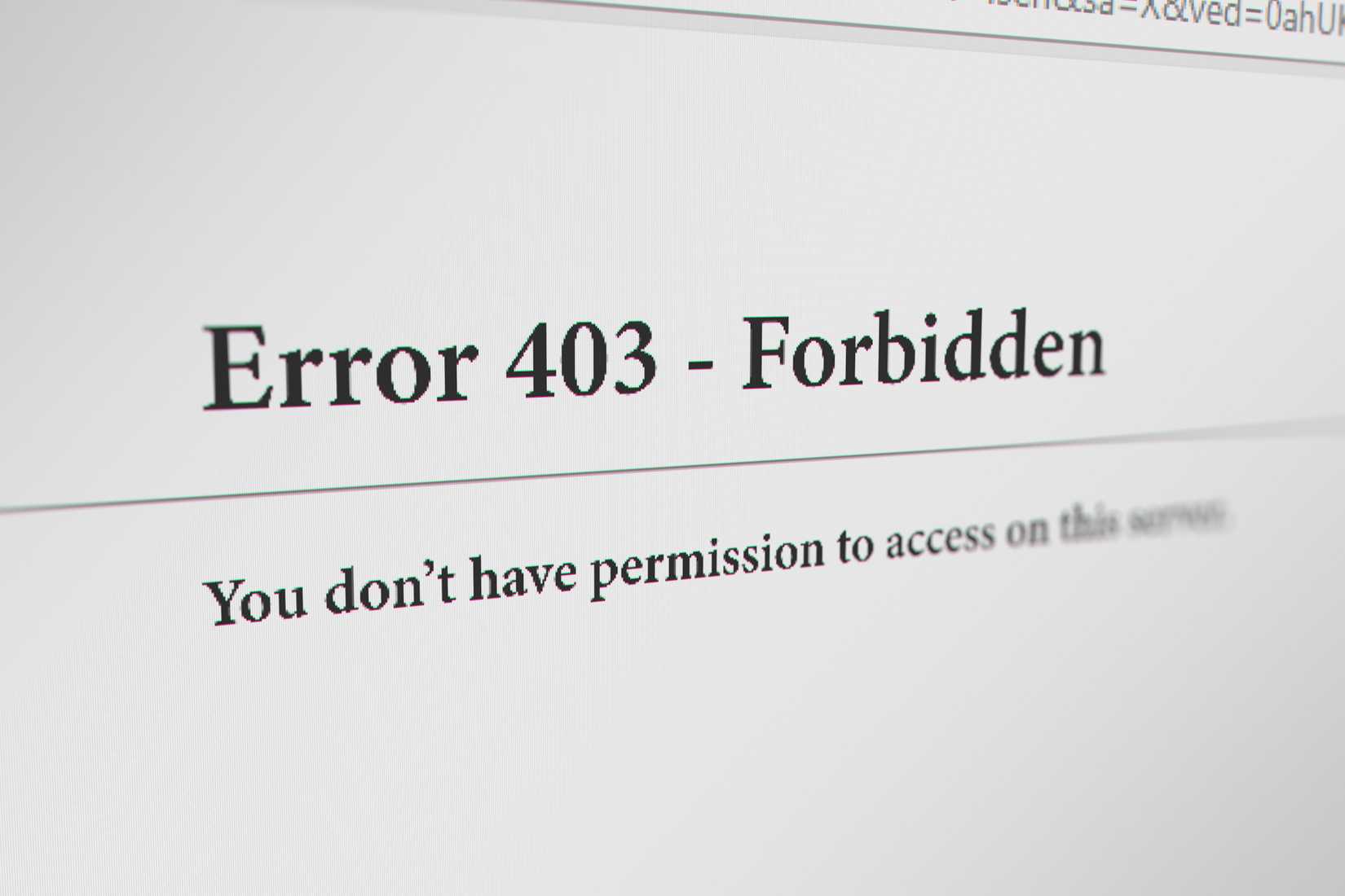 Пример страницы с ошибкой 403 Forbidden