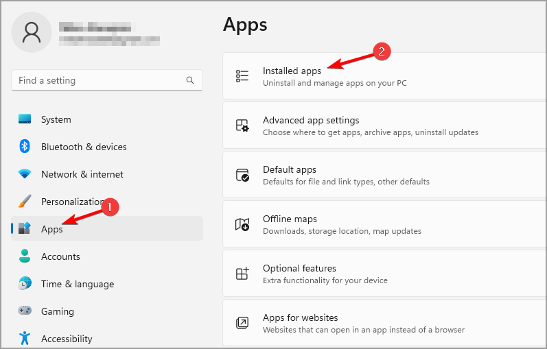 Окно Параметры Windows — раздел Приложения, список установленных приложений