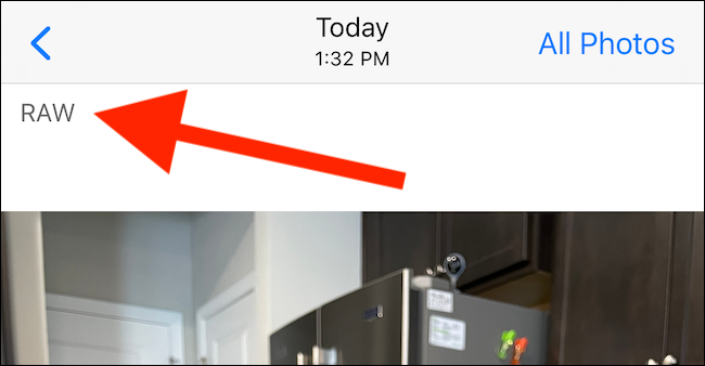 Метка RAW добавляется к снимкам ProRAW