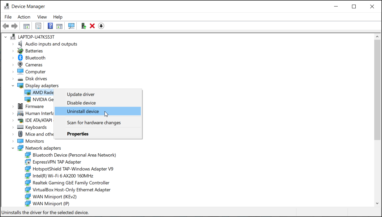 reinstall graphics driver