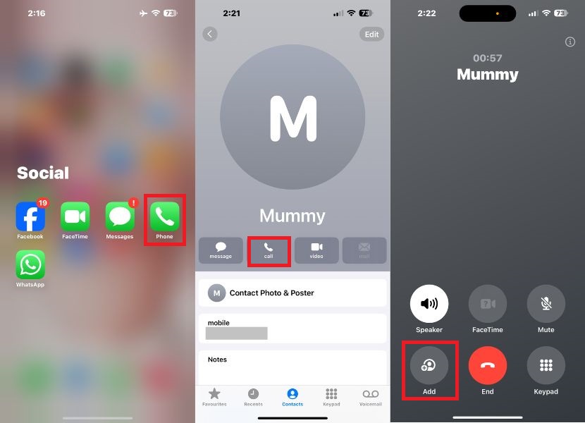 Скриншот экрана вызова с кнопками управления участниками