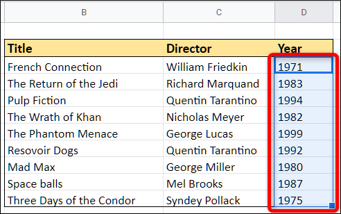 Select the set of cells you want to protect