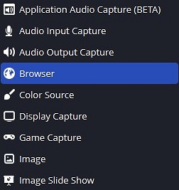 Добавление источника Browser в OBS Studio