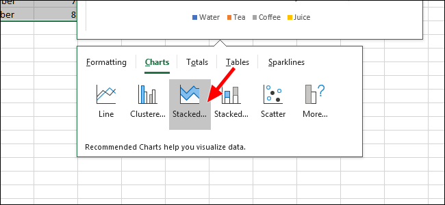 Пример составной диаграммы на месте листа