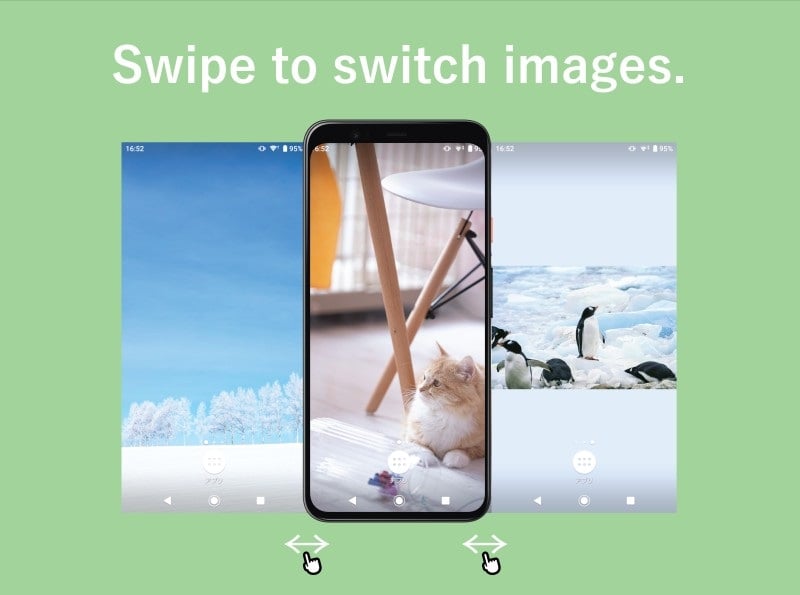 Schermata minima di Multiple Picture Wallpaper con tre anteprime