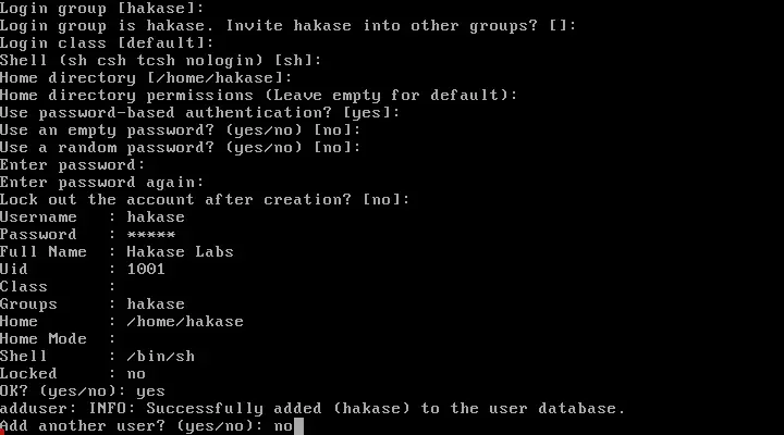 Ввод данных нового пользователя