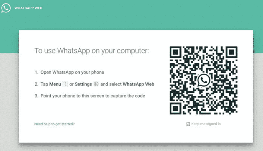 Изображение: пример сессии WhatsApp Web в браузере