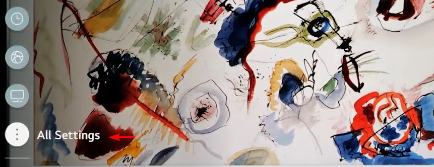 Раздел Все настройки в меню LG