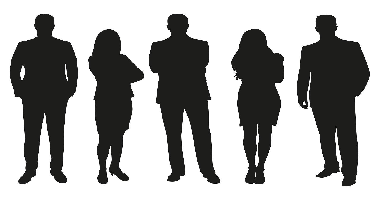 Пара на холме, силуэт на закате