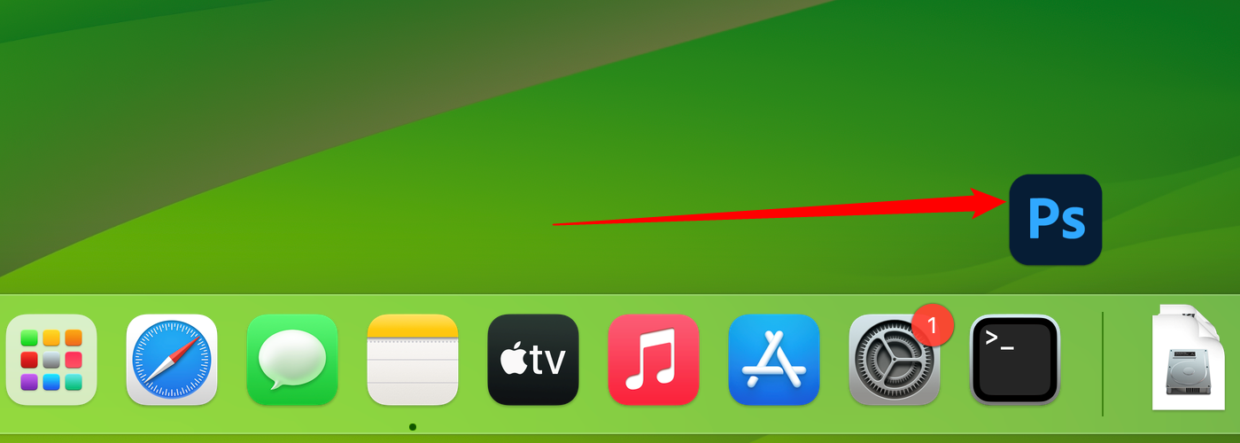 Значок перетаскивают за пределы Dock для удаления. 