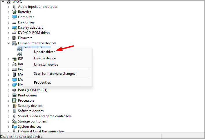Обновление драйвера для Microsoft Xbox One Controller в Диспетчере устройств