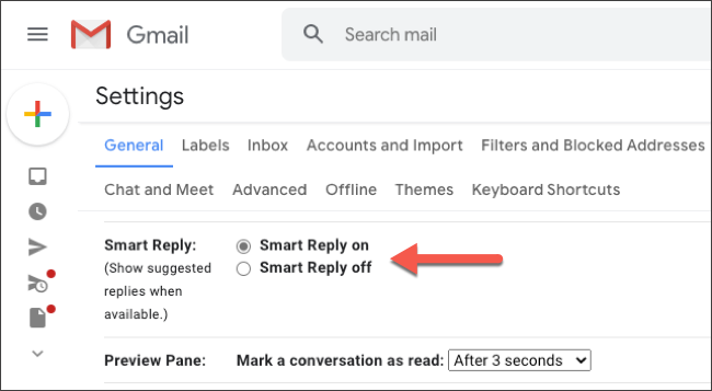 Включите Smart Reply на Gmail