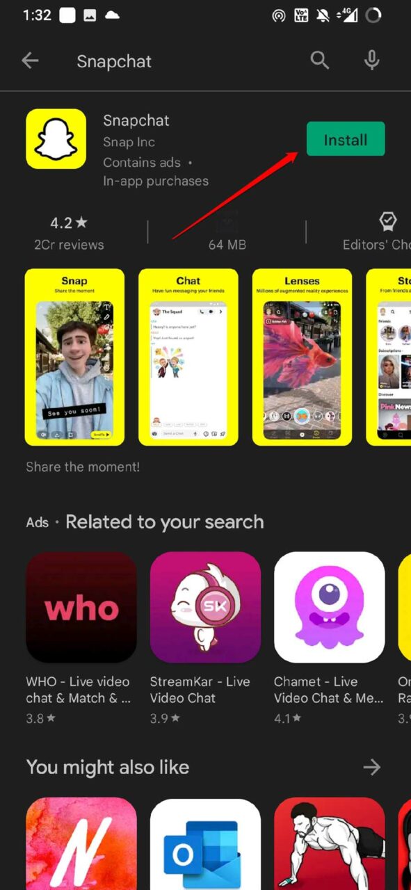 install Snapchat on Android